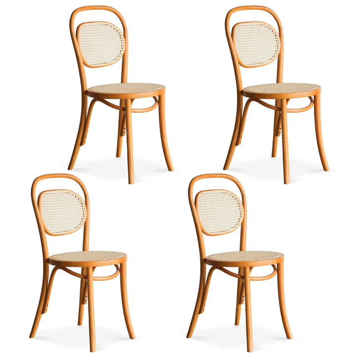 Scandinavian rattan dining chair german layered structure.