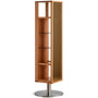 Scandinavian Cherry Wood Revolving Shelf With Mirror TIMELESS