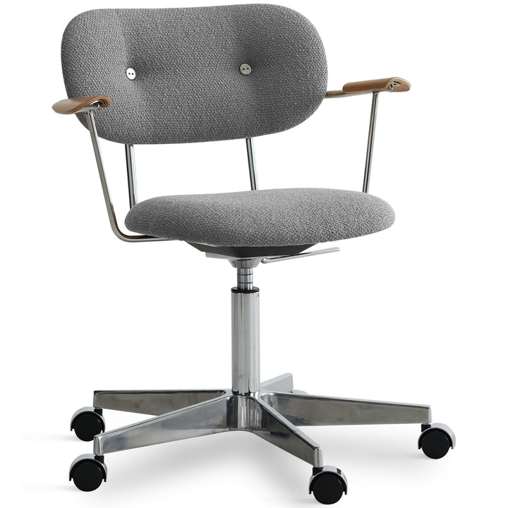 Minimalist Boucle Fabric Study Chair AODO