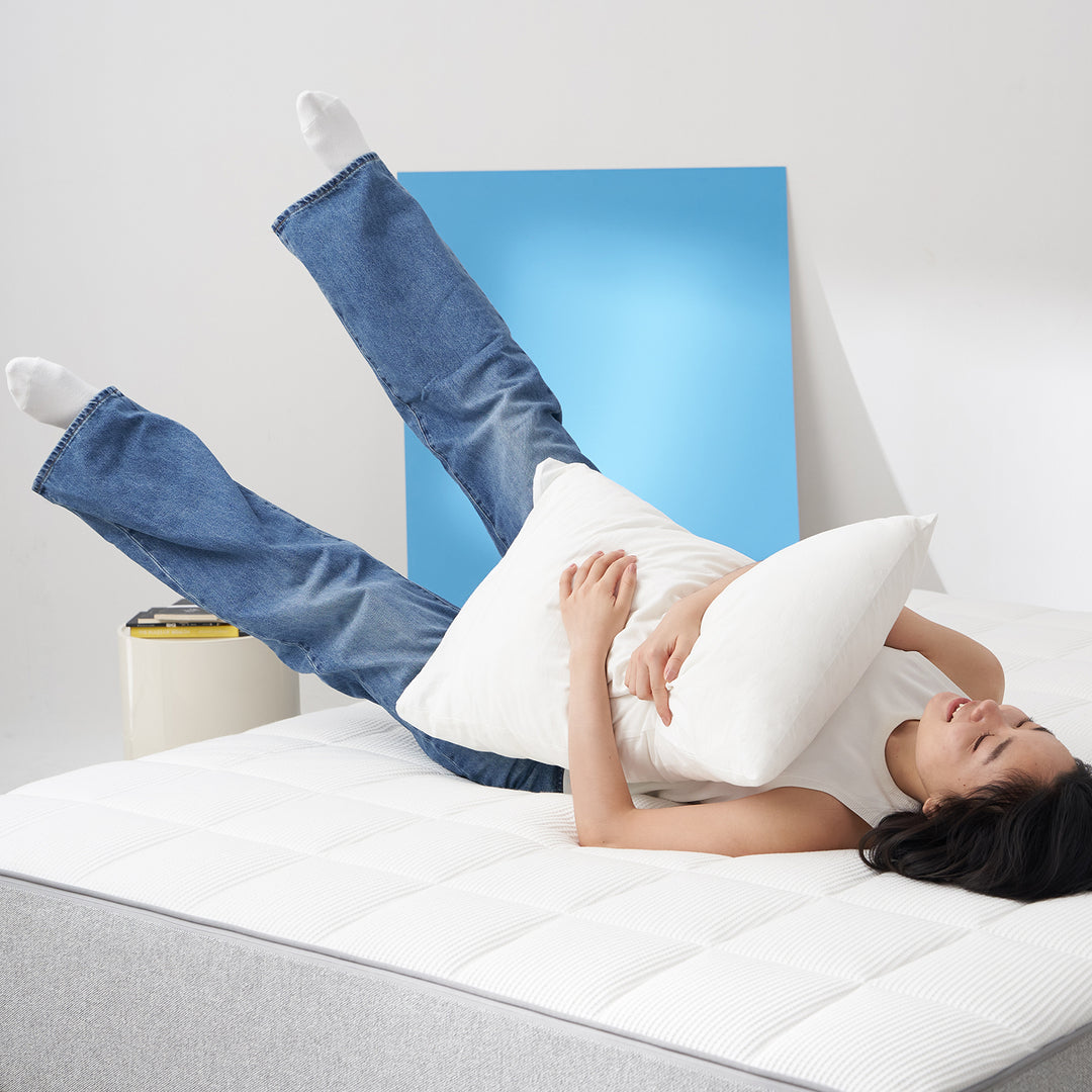 30cm pocket spring gel memory foam mattress bluebox z1 pro in real life style.