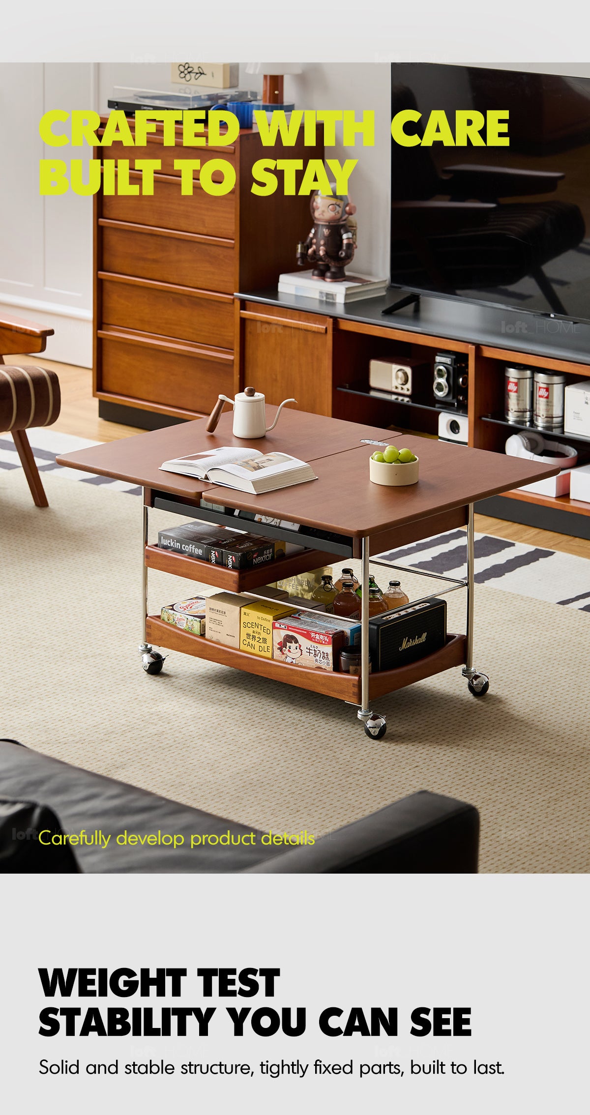 Bauhaus Boxwood Extendable Coffee Table VERSA Good to Know - 6