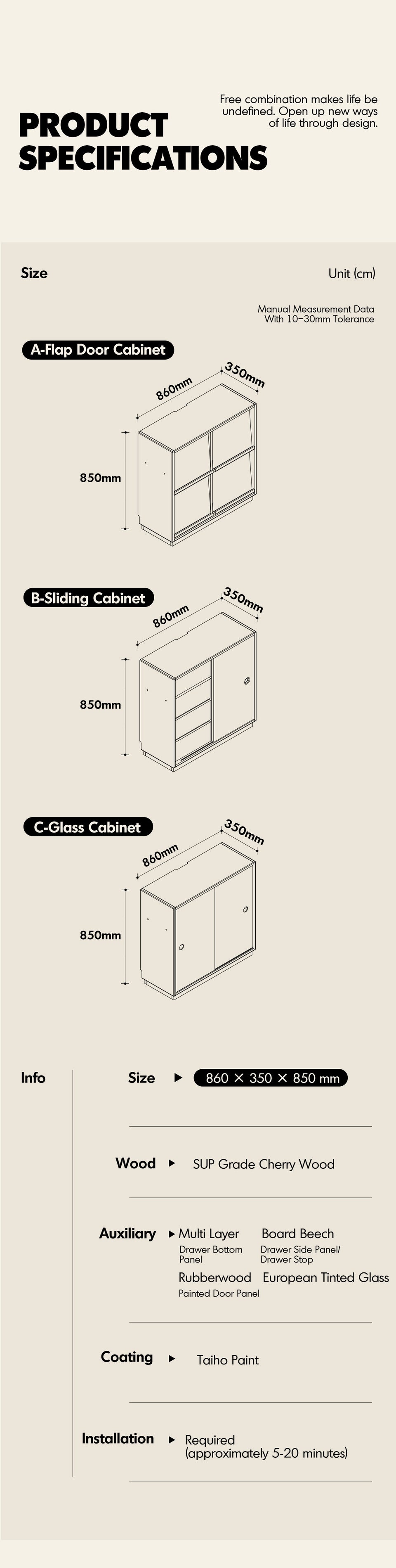 Bauhaus Cherry Wood Modular Cabinet TIMELESS More Details and Instruction_6