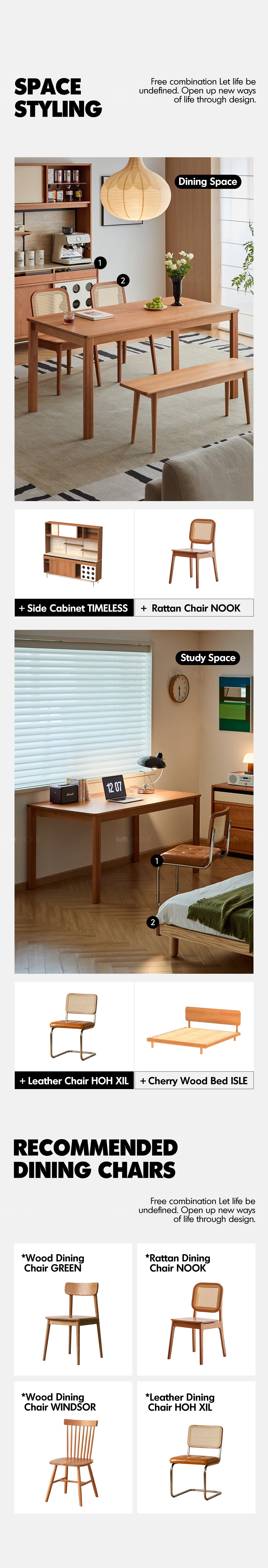 Scandinavian Cherry Wood Dining Table ECLIPSE Good to Know - 6