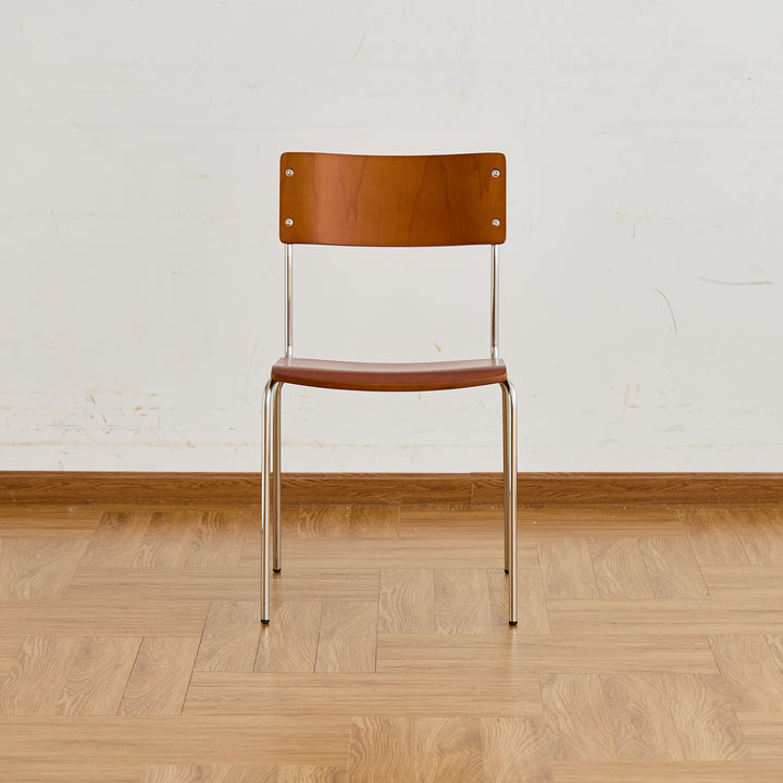 Scandinavian boxwood armless dining chair pinecone in real life style.