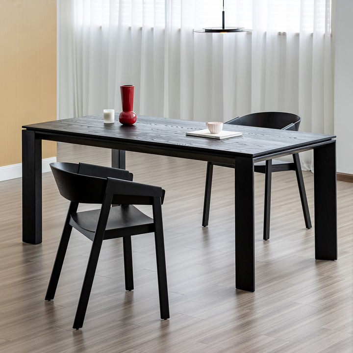 Minimalist ash wood dining table kor with context.