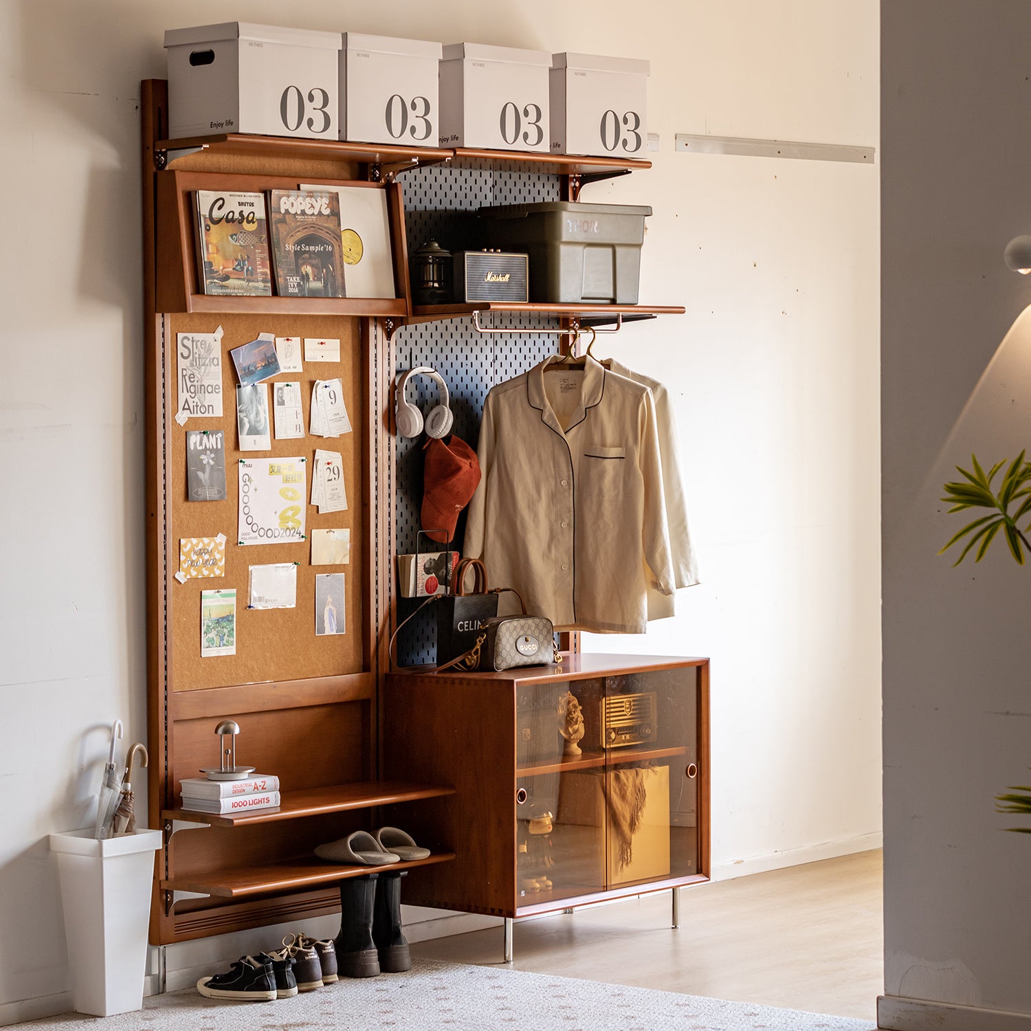 Bauhaus Boxwood Modular Hanging Wall Shelf System MUSE ENTRYWAY – LOFT HOME