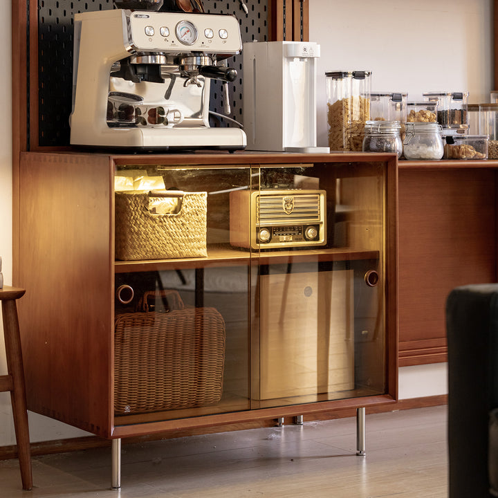 Vintage boxwood modular hanging wall shelf system muse single in details.