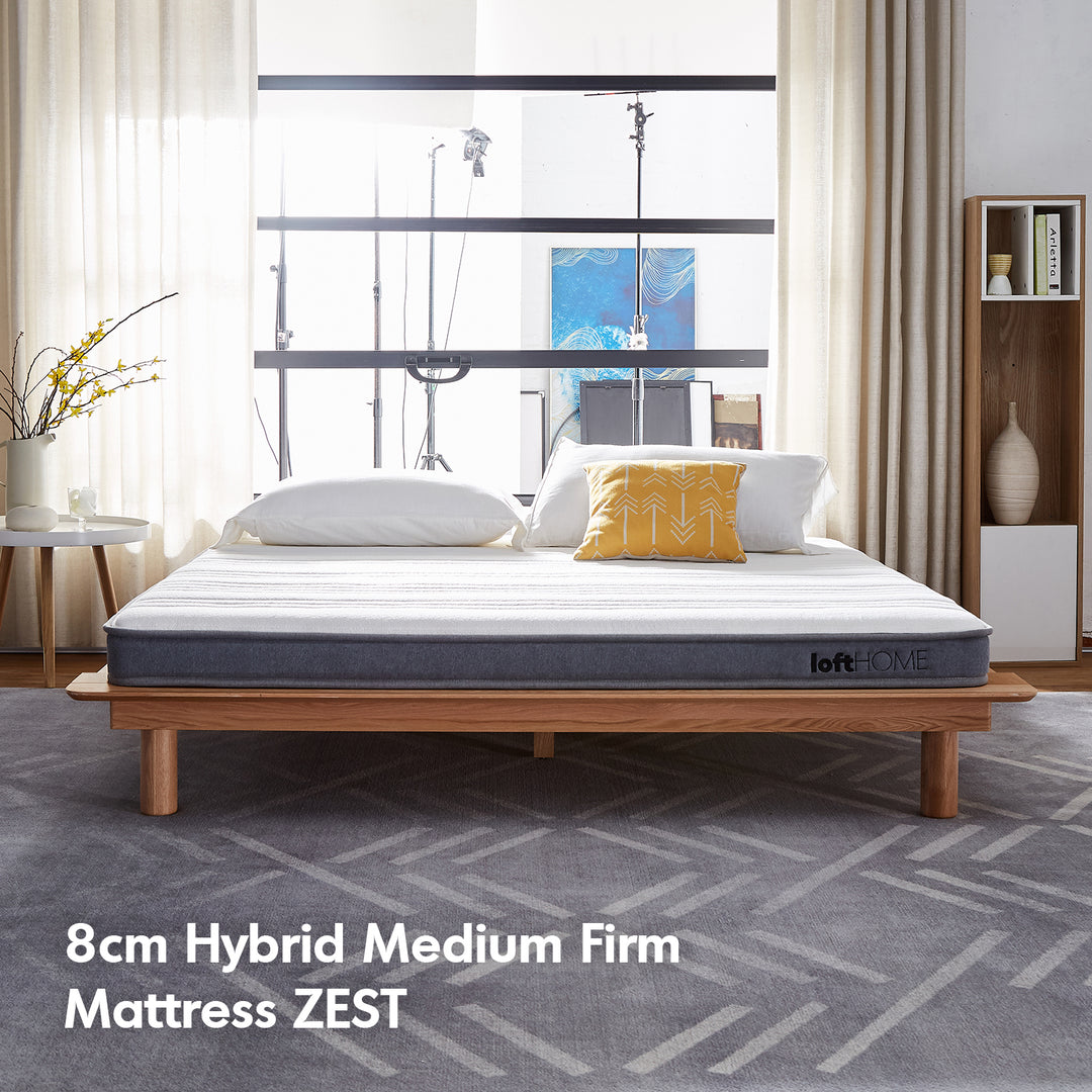 8cm hybrid medium firm mattress zest material variants.