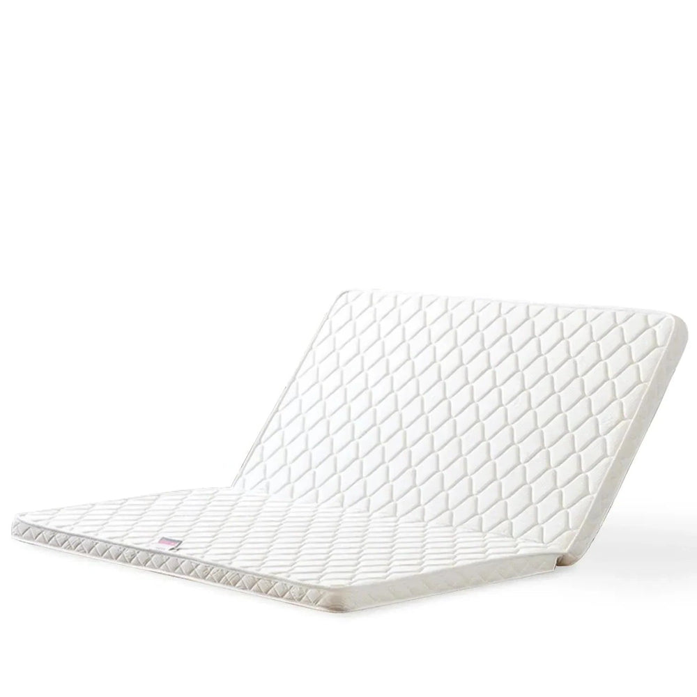 8cm coconut palm foldable mattress simi in white background.