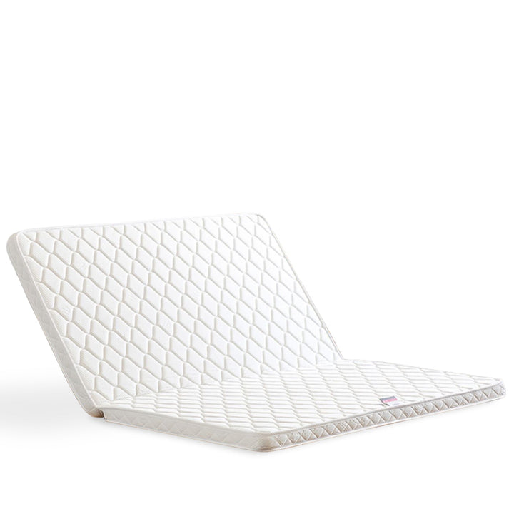 8cm coconut palm foldable mattress simi in white background.
