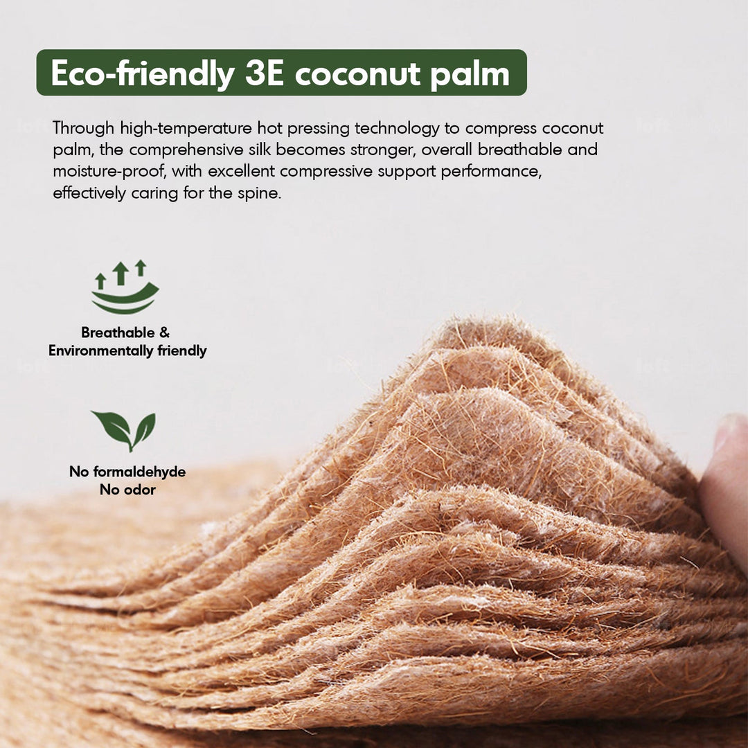 8cm coconut palm mattress yuan in close up details.