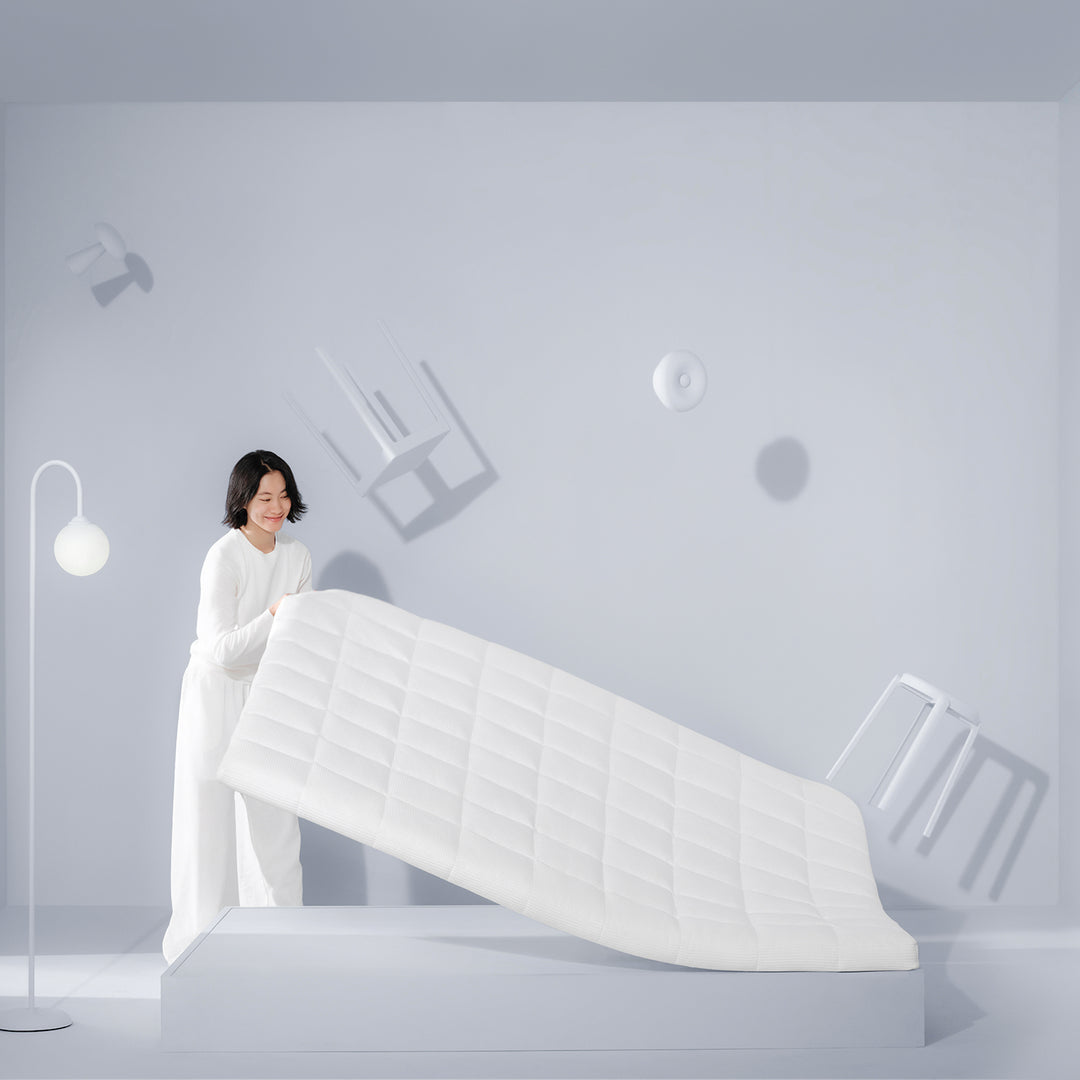 9cm gel memory foam mattress bluebox t2 pro in close up details.