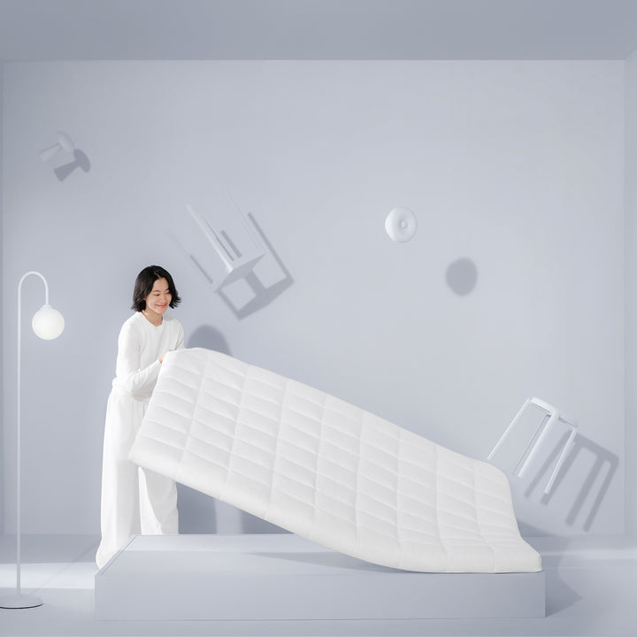 9cm gel memory foam mattress bluebox t2 pro in close up details.