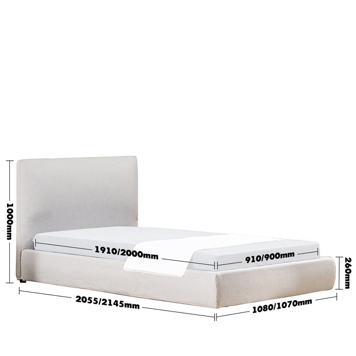 Minimalist Fabric Bed SINO