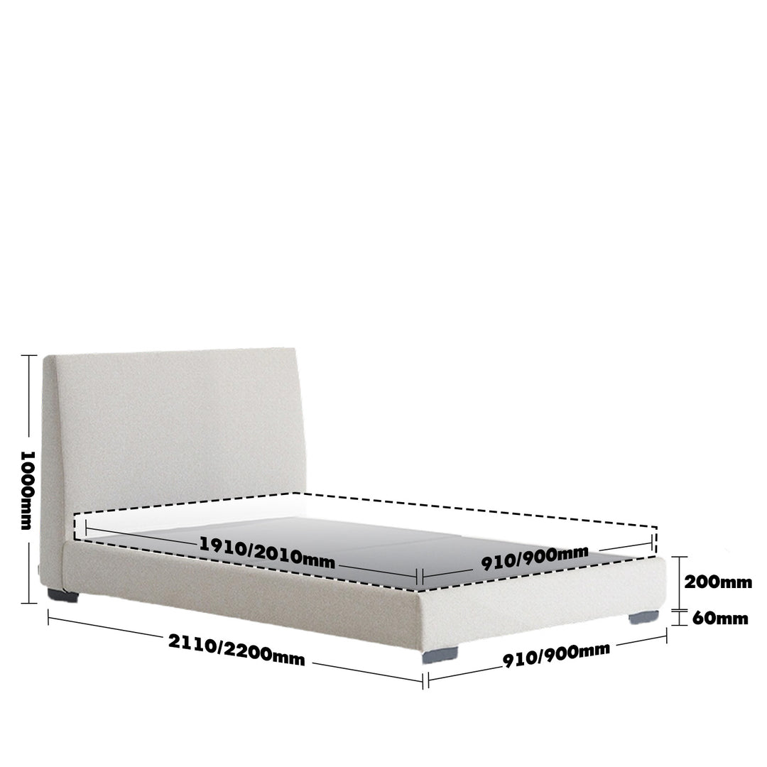 Minimalist Fabric Bed WOODS