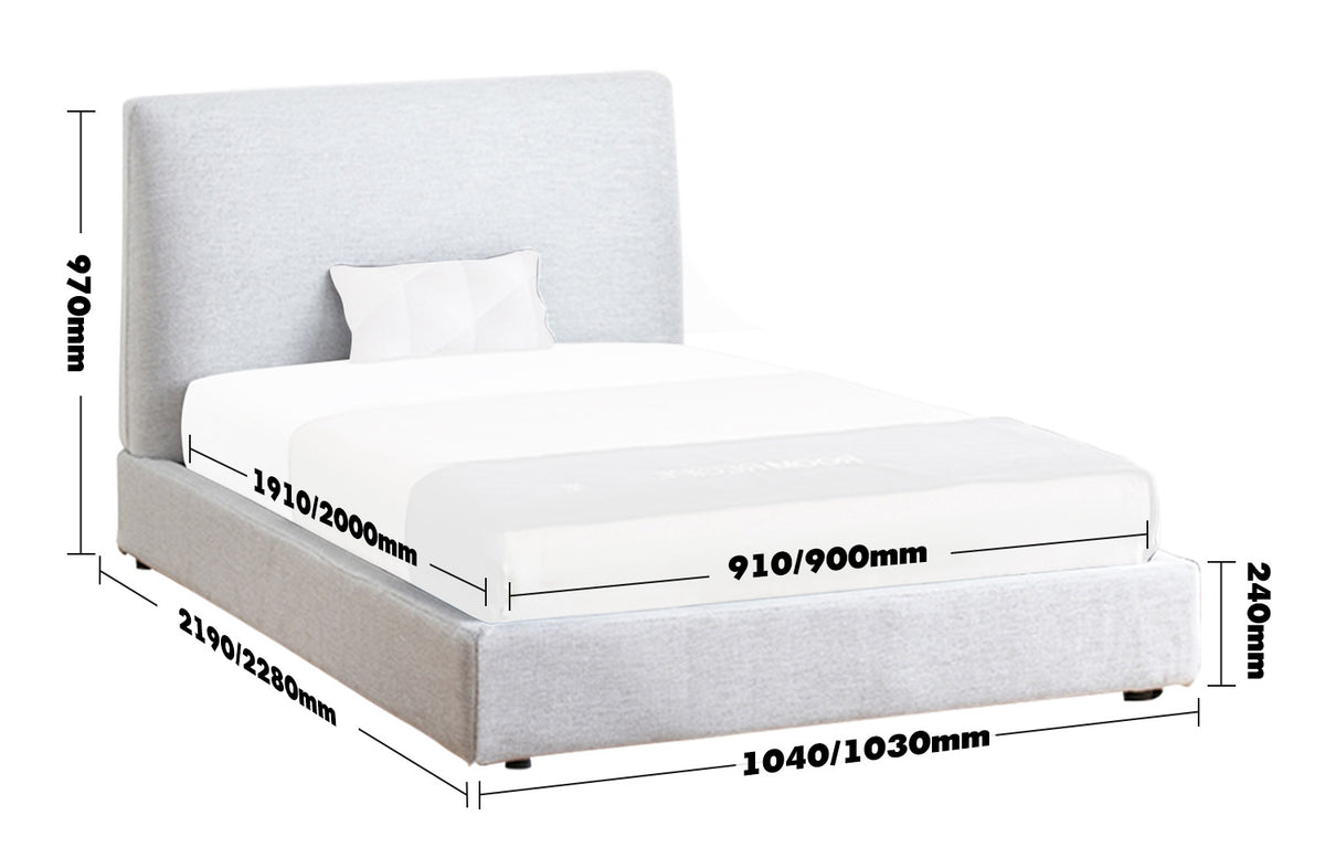 Minimalist Fabric Bed LINES Size Chart_2