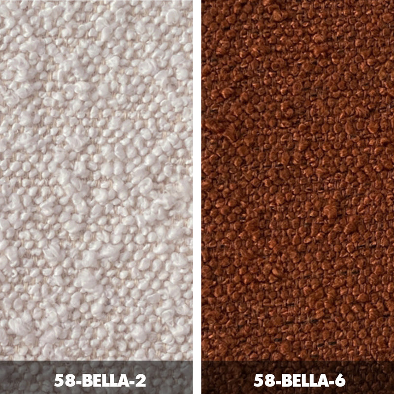 Cream Boucle Fabric Dining Chair SIENNA Color Swatches