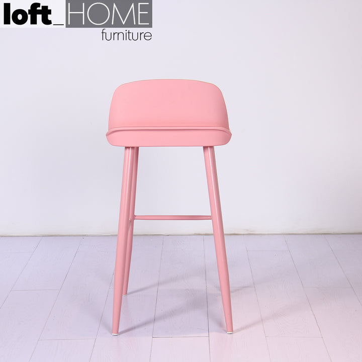 (Fast Delivery) Scandinavian Plastic Bar Chair NORMANN PP PINK Panoramic