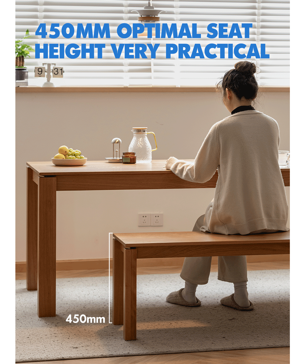 Scandinavian Cherry Wood Dining Bench COASTAL Good to Know - 2
