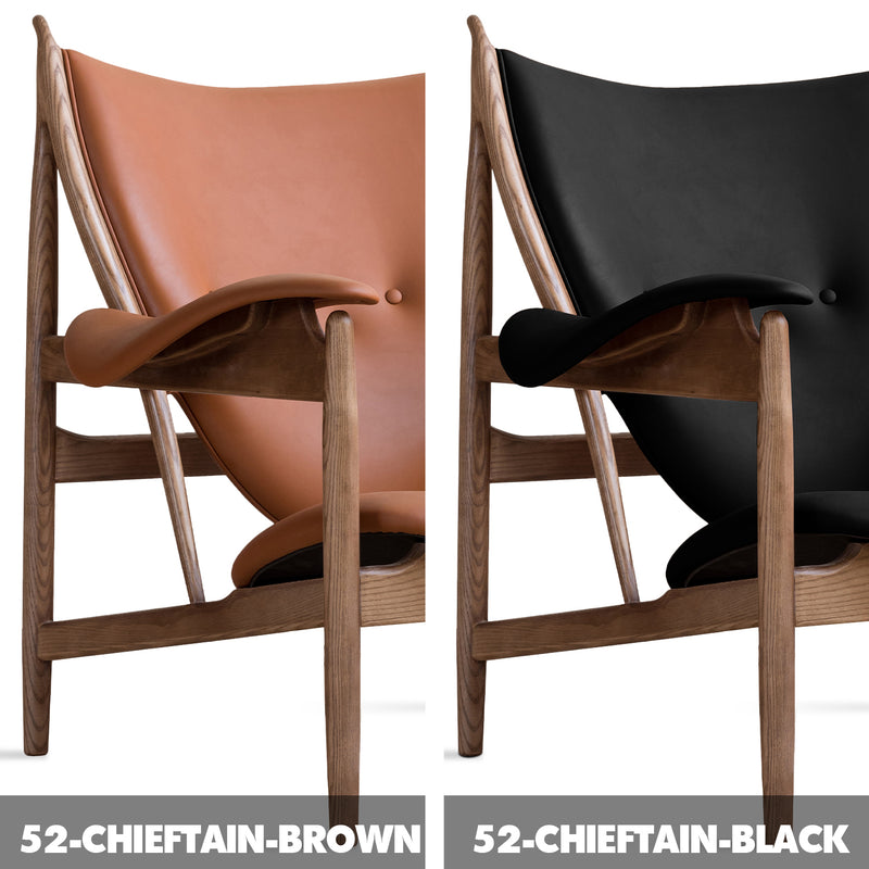 Japandi Leather 1 Seater Sofa CHIEFTAIN Color Swatches