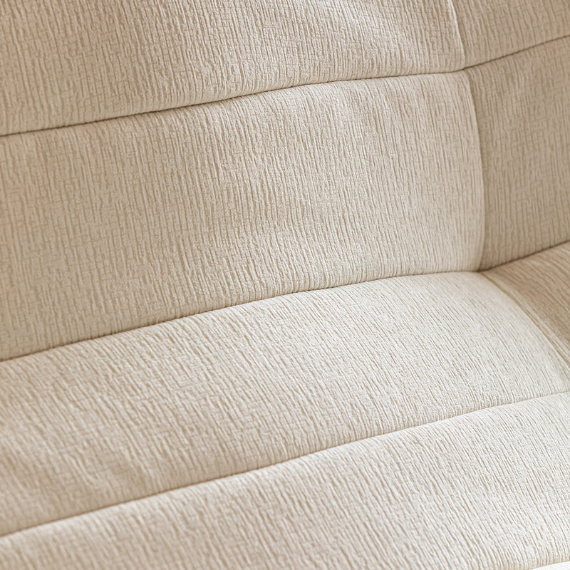 Cream Chenille Velvet Fabric 2 Seater Sofa CURLY Color Swatches