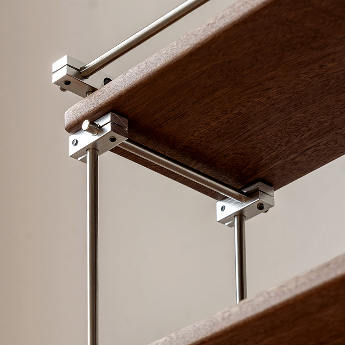 Bauhaus Sapele Wood Stainless Steel Shelf PACKER Color Swatches