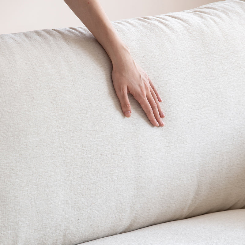 Minimalist Cotton Fabric 3 Seater Sofa COMO Color Swatches