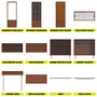 Vintage Boxwood Modular Hanging Wall Shelf System MUSE