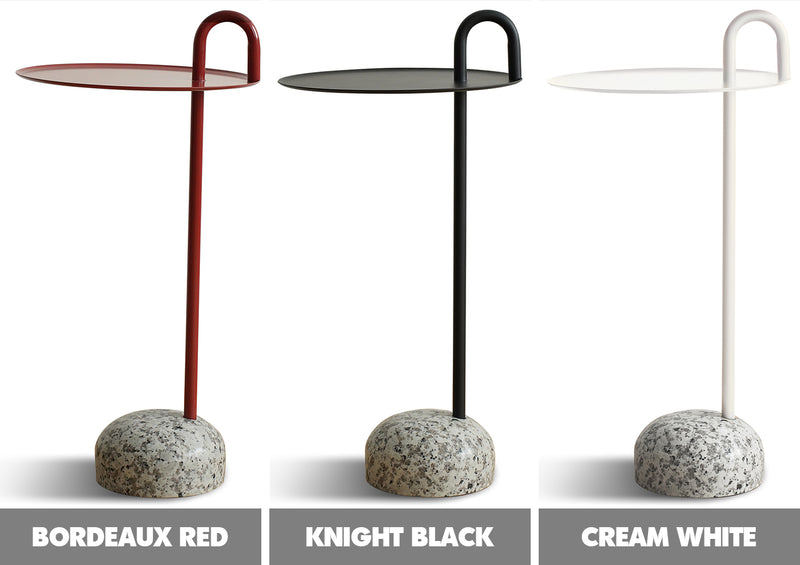 Bauhaus Steel Marble Side Table LOOP Color Swatches
