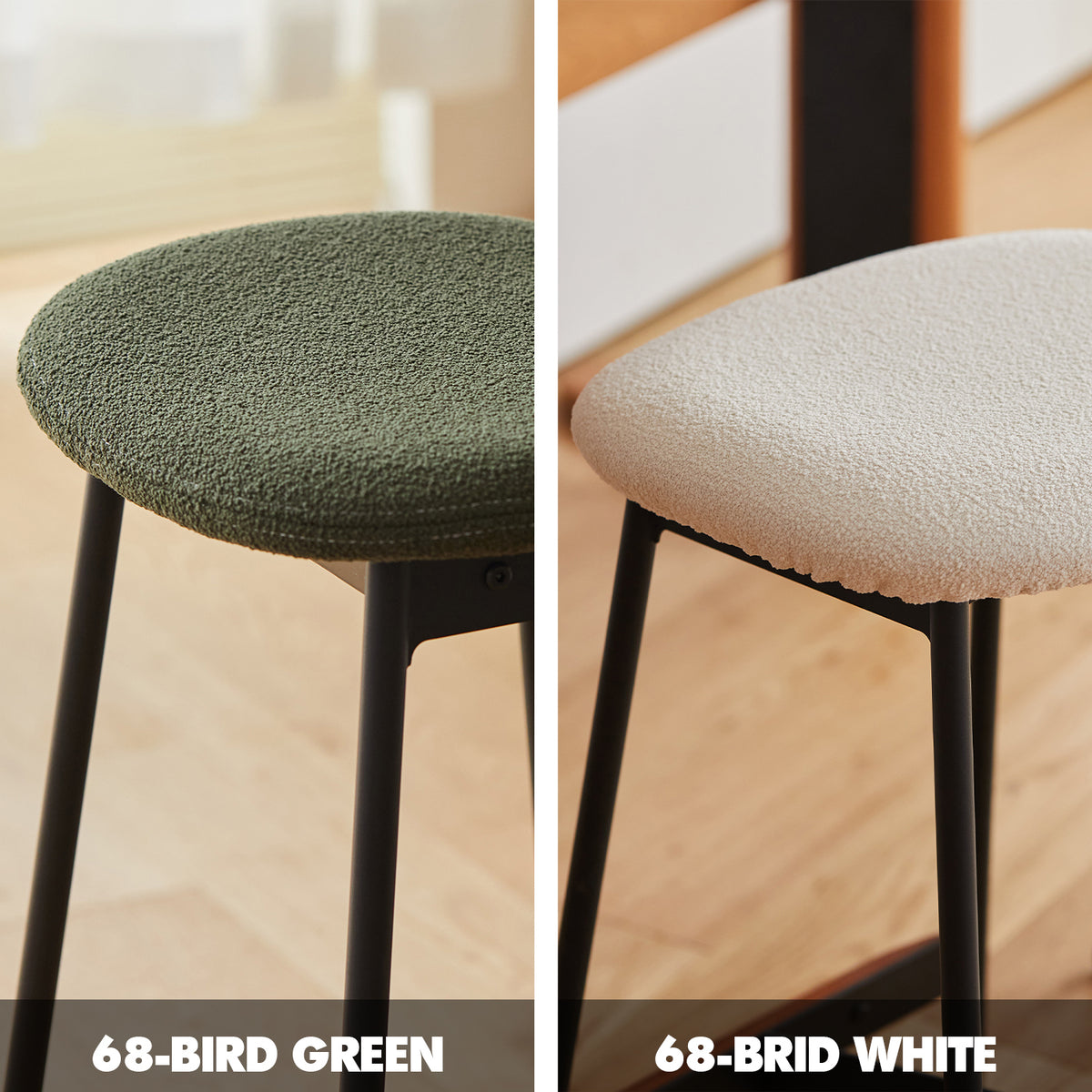 Bauhaus Boucle Fabric Bar Chair BIRD Color Swatches