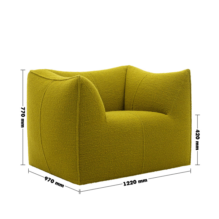 Contemporary fabric 1 seater sofa bronte size charts.