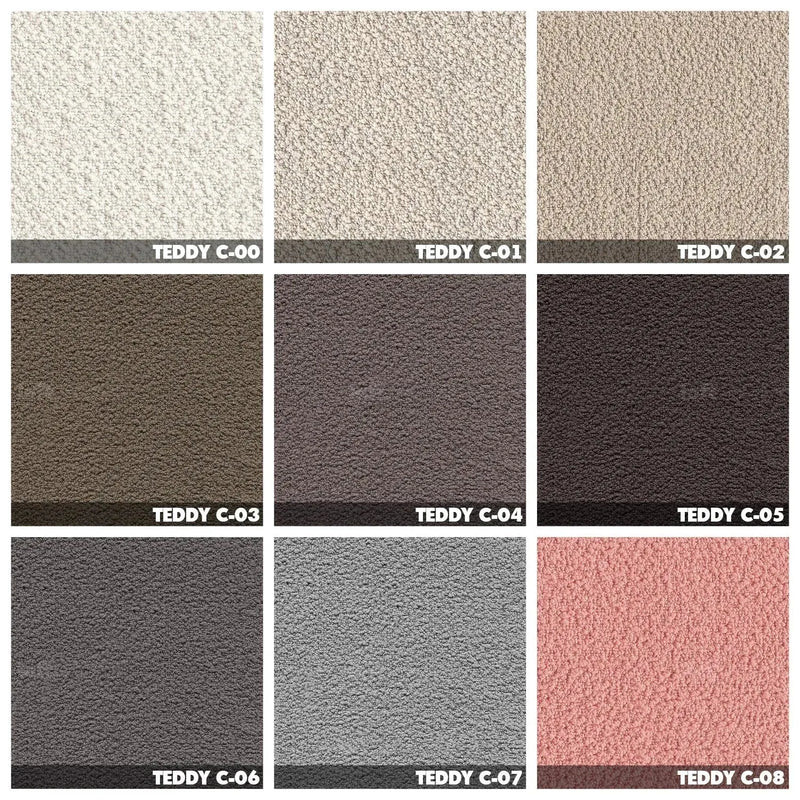 Bauhaus fabric 1 seater sofa bronte color swatches.