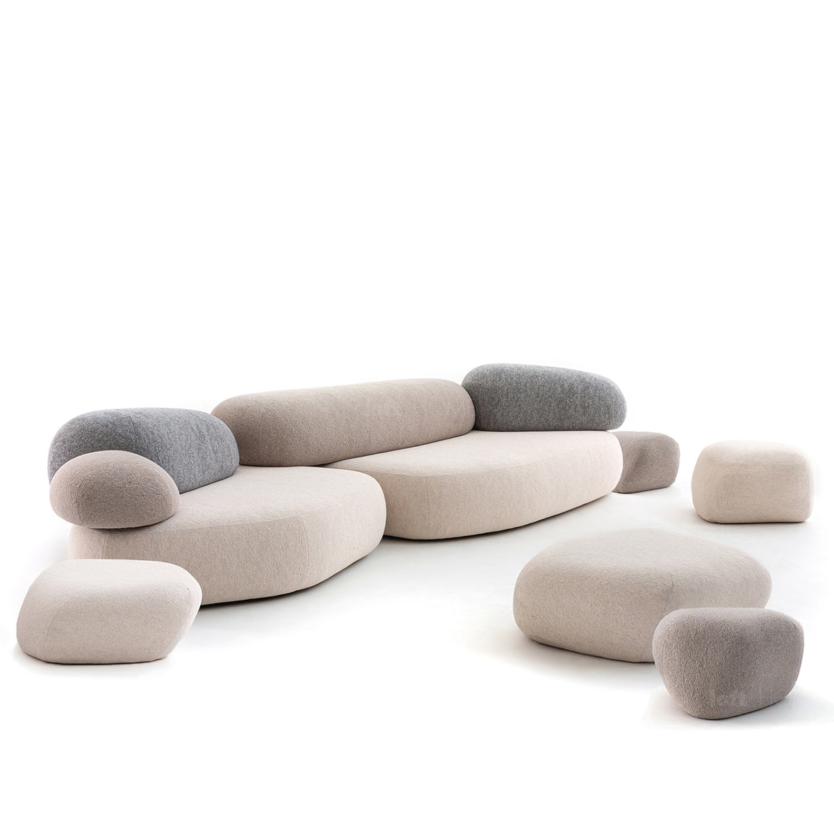 Bauhaus Fabric 7 Seater Sofa PEBBLE More Details and Instruction