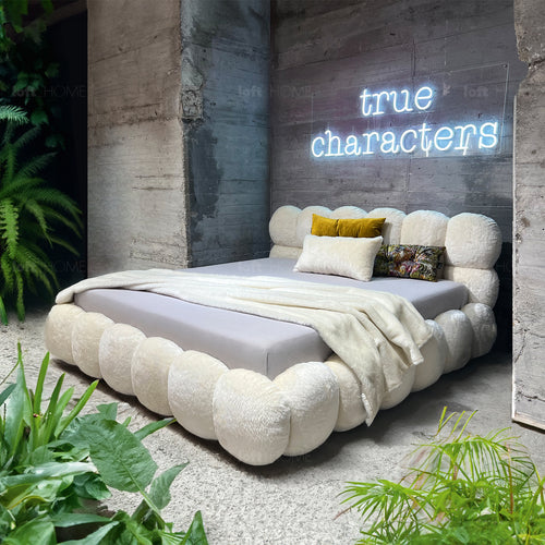 Cream Fabric Bed PANNACOTTA Good to Know Preview-1