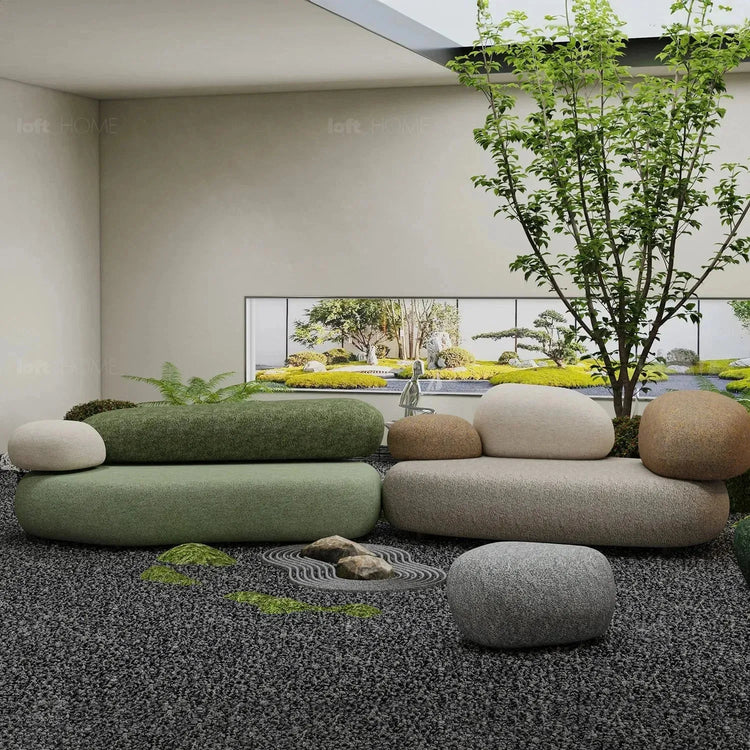Bauhaus Fabric L Shape Sectional Sofa PEBBLE 3+L Good to Know Preview-1