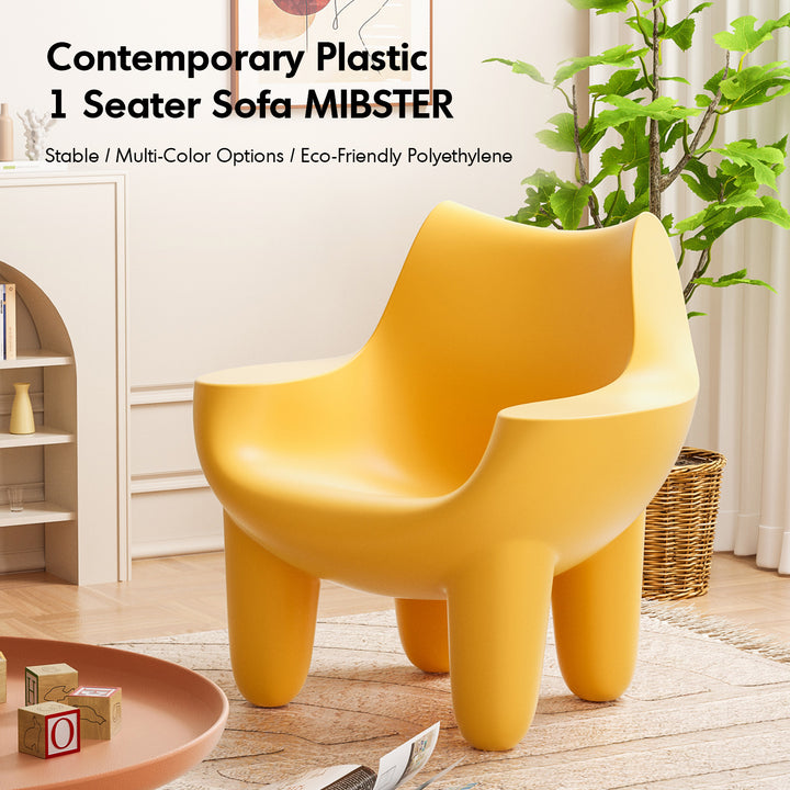 Contemporary plastic 1 seater sofa mibster material variants.