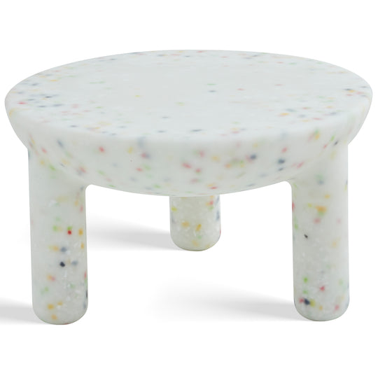 Contemporary plastic coffee table snap in white background.