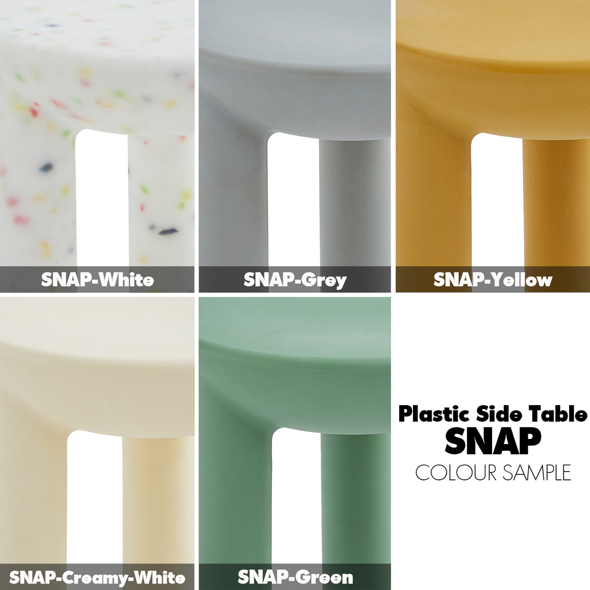 Bauhaus plastic coffee table snap color swatches.