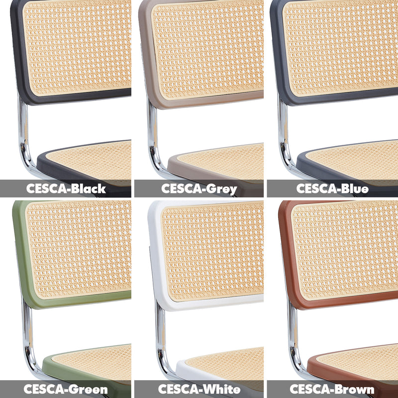 Bauhaus plastic dining chair cesca color swatches.