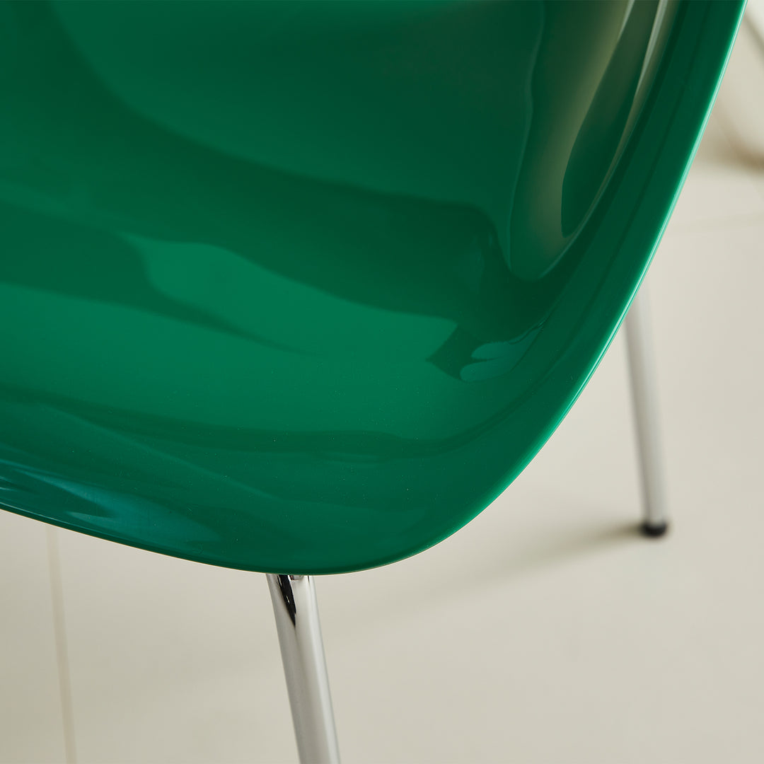 Contemporary plastic dining chair flash detail 16.