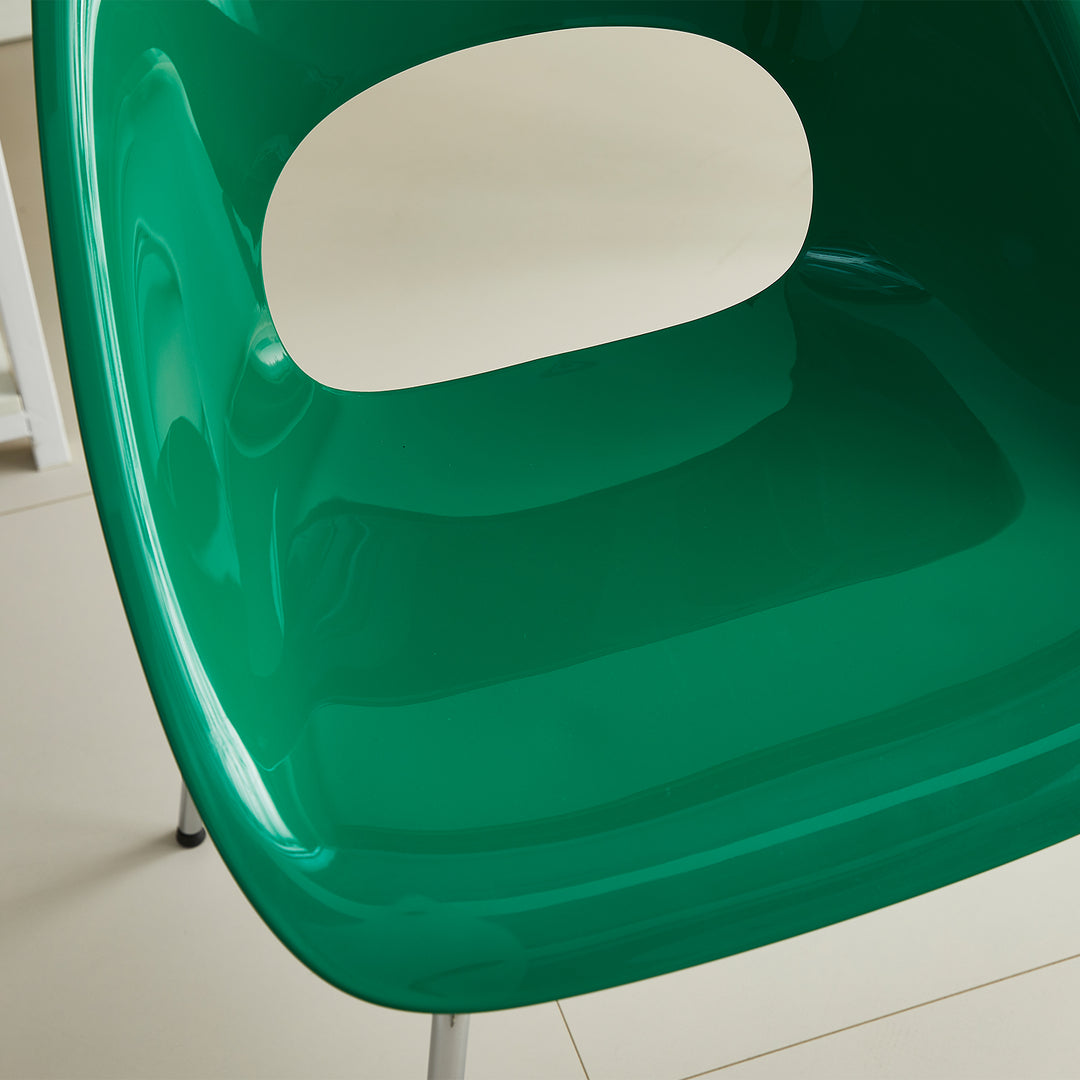 Contemporary plastic dining chair flash detail 19.