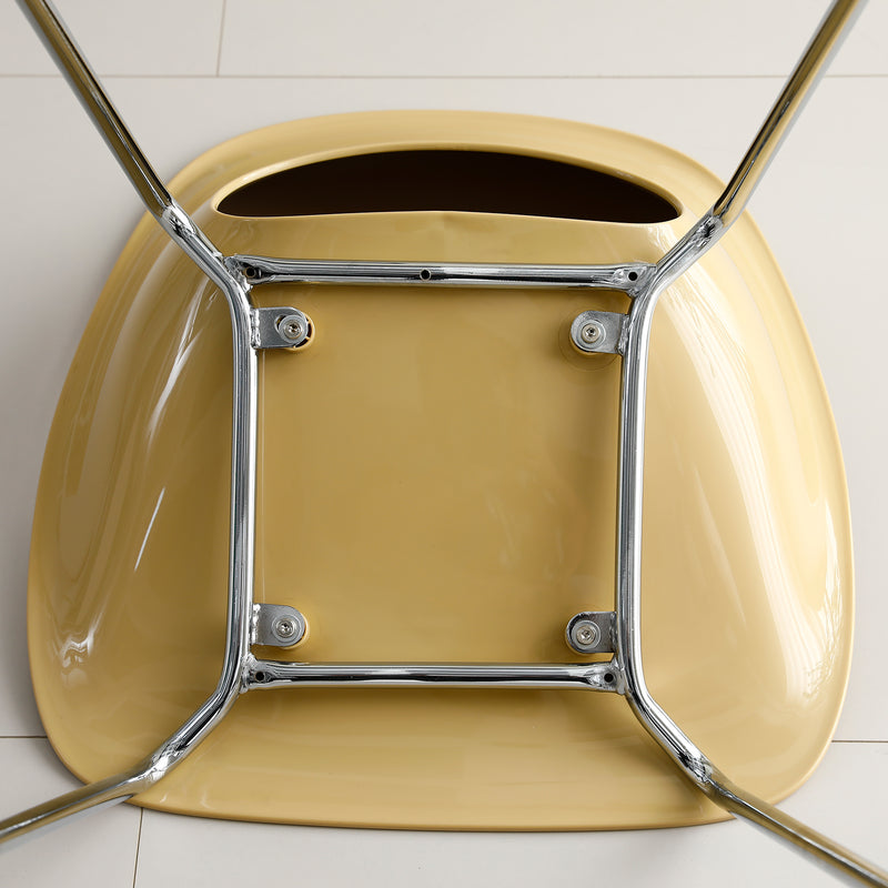 Bauhaus plastic dining chair flash detail 13.