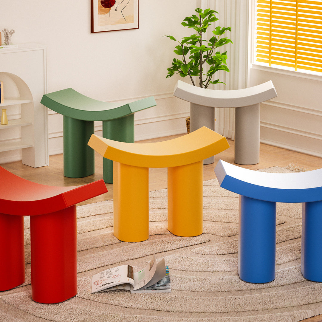 Contemporary plastic dining stool buzz primary product view.