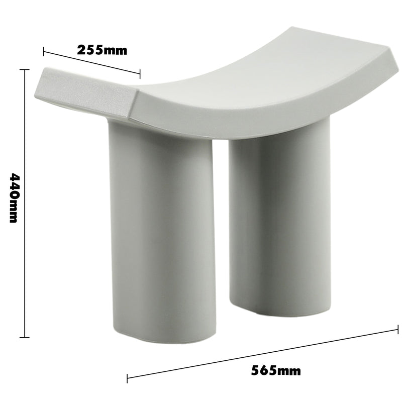 Bauhaus plastic dining stool buzz size charts.