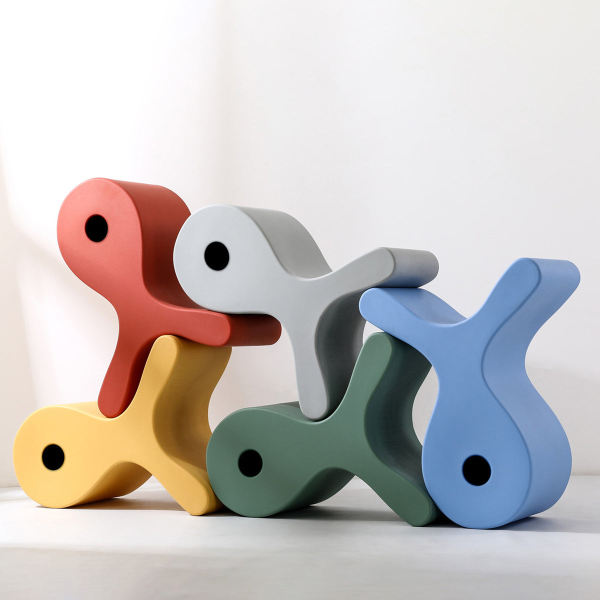Bauhaus plastic ottoman fish primary product view.