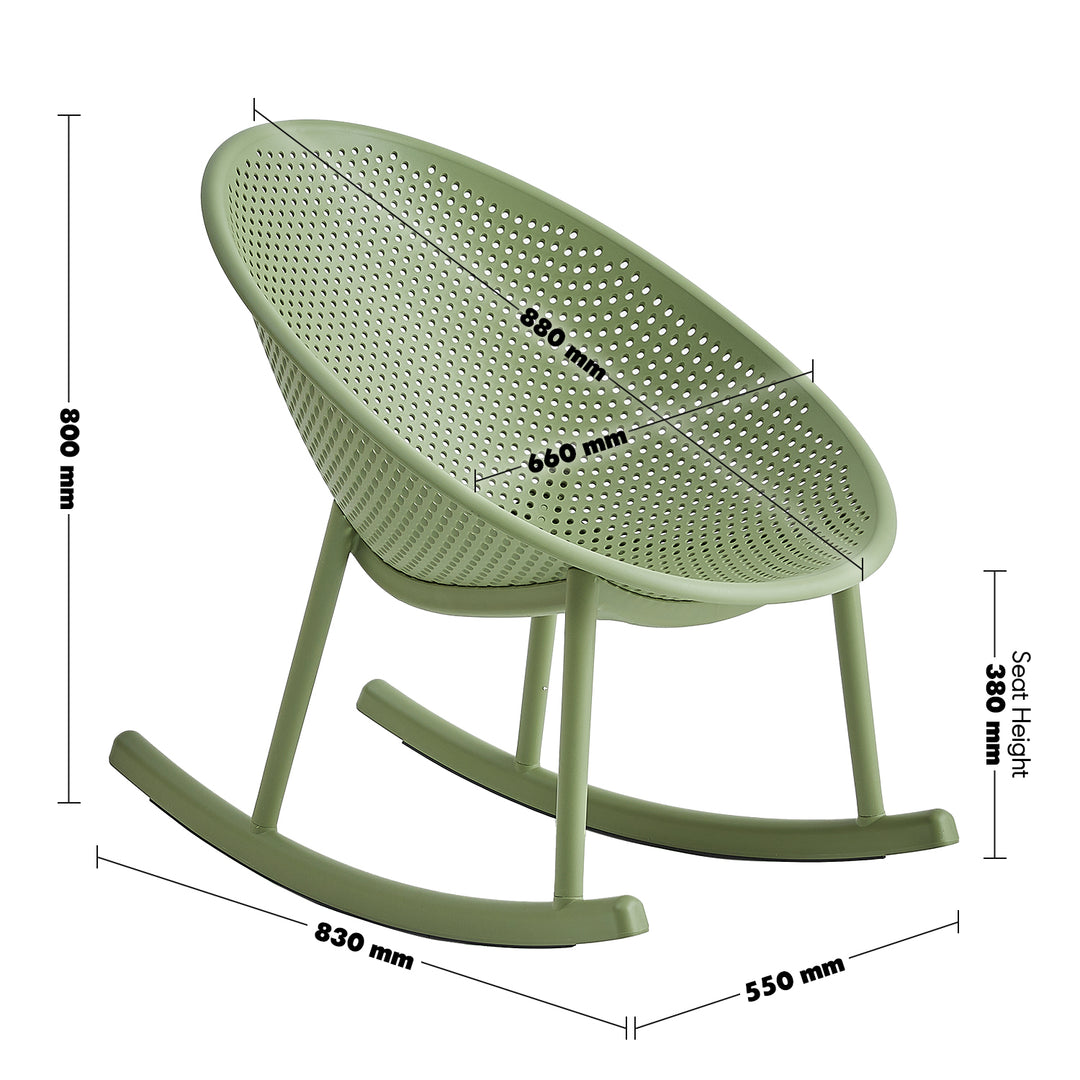 Contemporary plastic rocking chair 1 seater sofa europa with context.