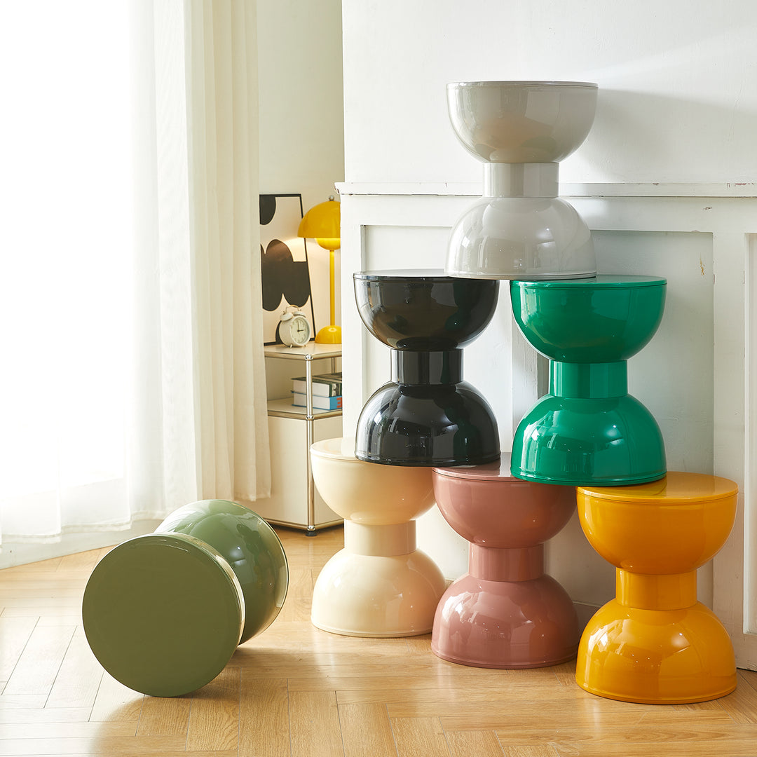 Contemporary plastic side table roller primary product view.