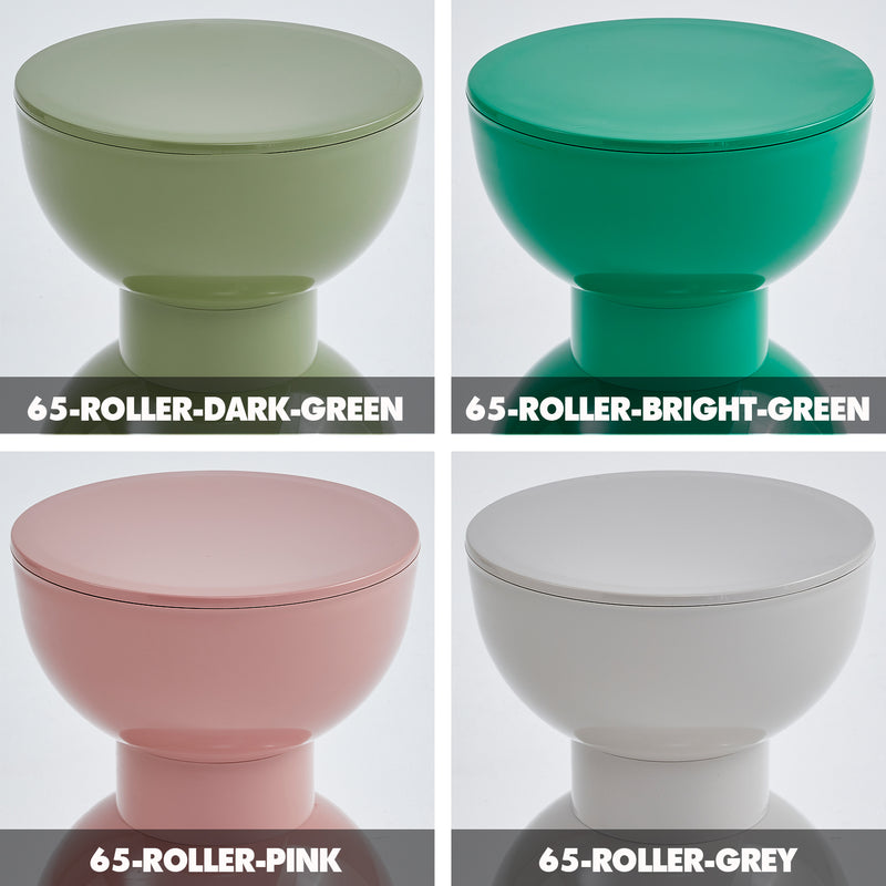 Bauhaus plastic side table roller color swatches.