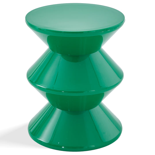 Bauhaus plastic side table zest in white background.