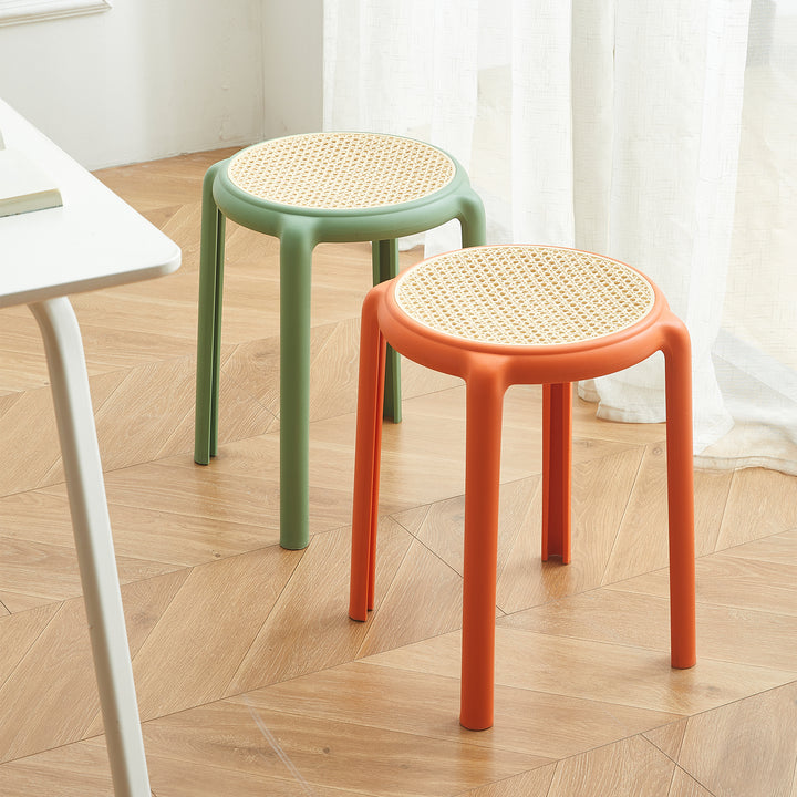 Contemporary plastic stackable dining stool cesca detail 9.